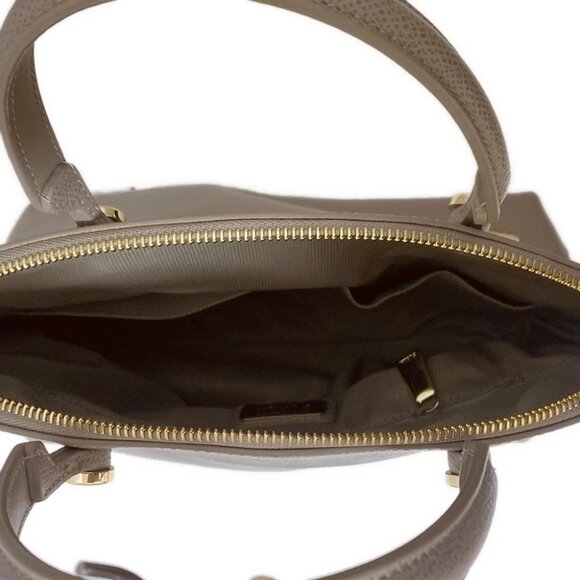 FURLA Piper - Gray Beige Leather Handbag - Picture 6 of 9